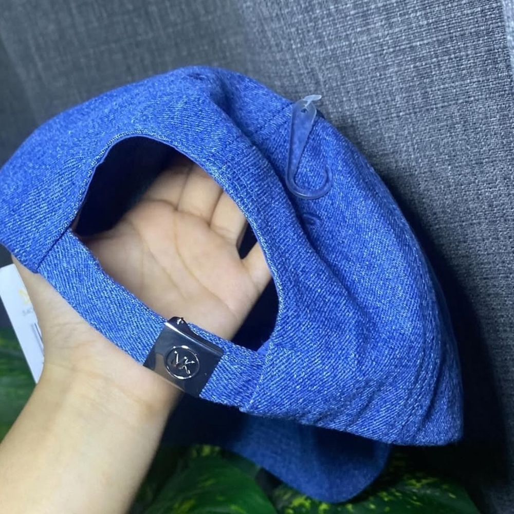 Michael Kors Denim MK Logo Baseball Cap in Blue - Picture 2 of 7
